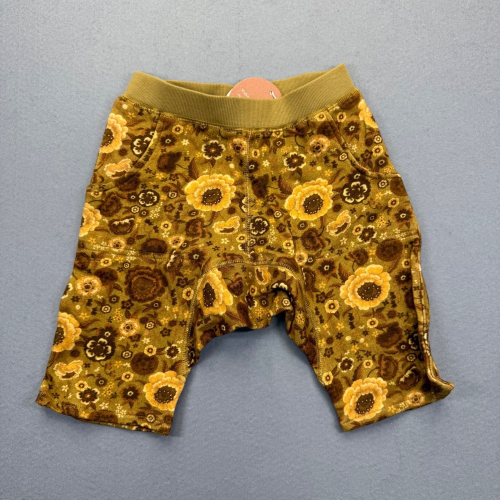 Spell & The Little Gypsies Zahara Chino Shorts Tan Floral Organic‎ Cotton 6Y NEW